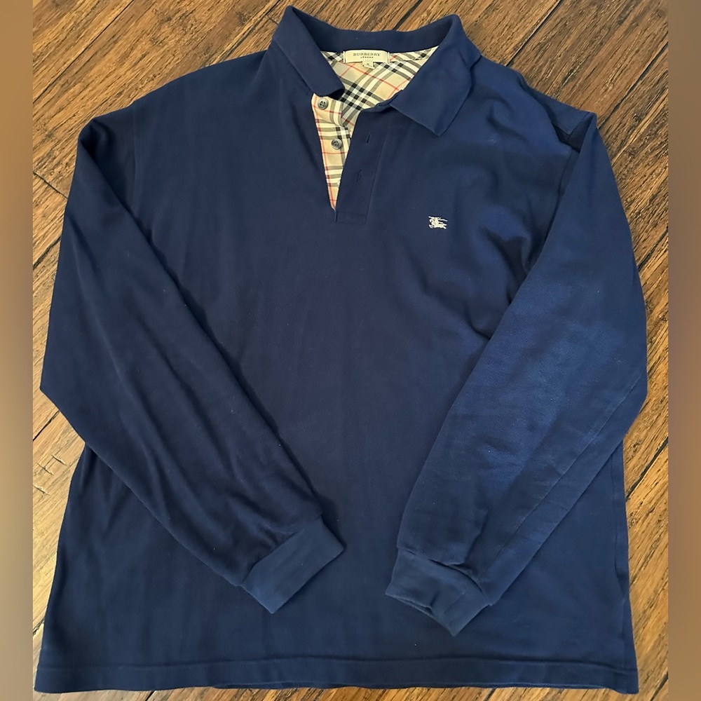 Burberry men’s long sleeve polo shirt